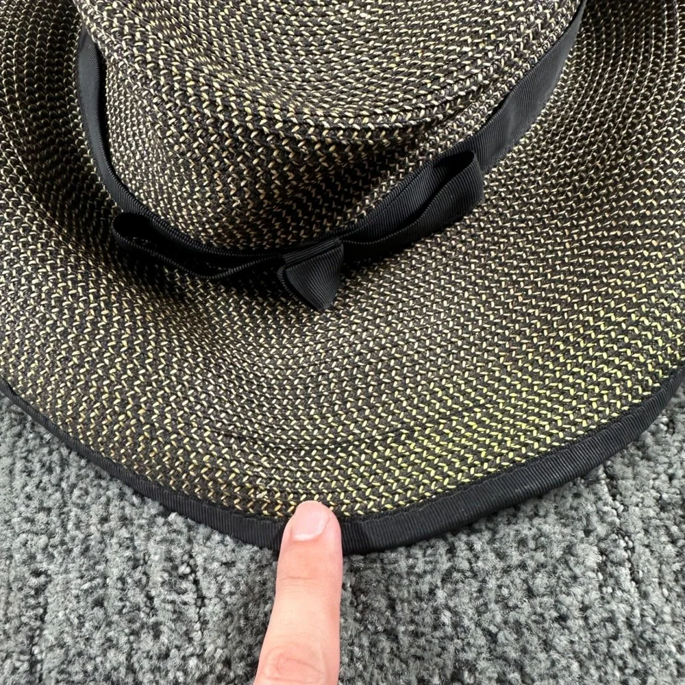 Eric Javits Squishee Packable Sun Hat Made in USA Woven Straw Look Designer - Picture 7 of 9